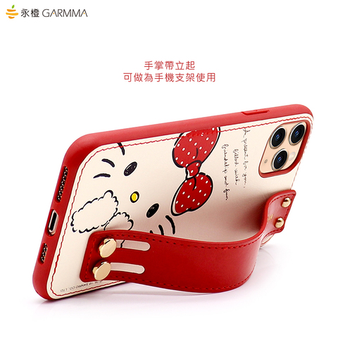 Hello Kitty苹果12插卡XS皮质手机壳iPhone11PROMAX挂绳支架8plus