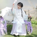 Детское ханьфу, комплект для девочек, платье, китайский стиль