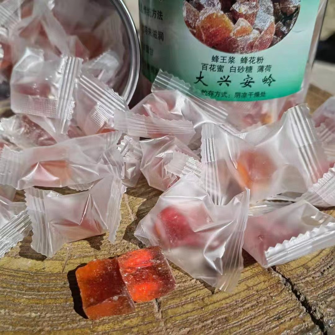 散装蜂场蜂蜜熬制特产大兴安岭蜜蜡糖果薄荷味含服单块独立瓶装润 - 图3