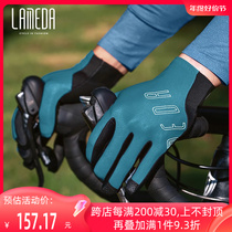 Lampadanda Lameda Spring Autumn Season Shock Absorbing Road Car Mountain Bike Full Finger Riding Gloves Male And Female Professional