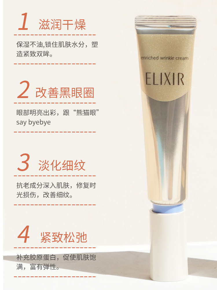 Elixir/ 怡丽丝尔眼霜淡化细纹抗初衰老视黄醇 22G