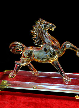 水晶龙蛇本命年装饰品摆件生肖鼠