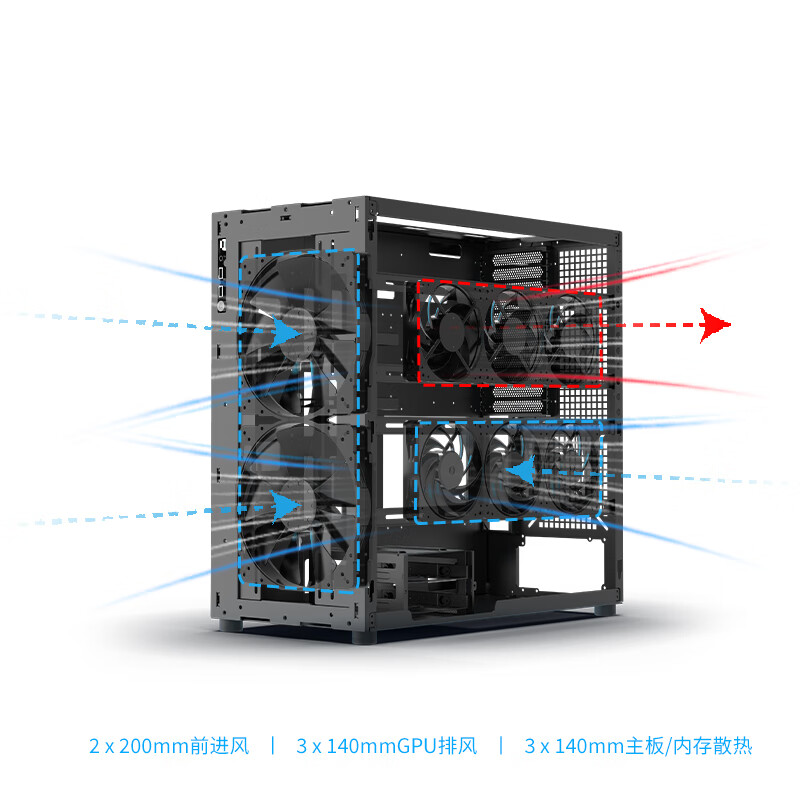 abee Designer C700W全塔工作站机箱全规格主板&11槽PCI双路水冷-图2