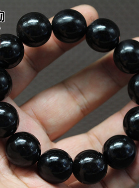 黑羊角原色高密黑色手串手链