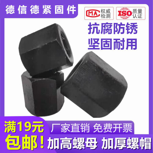加厚 加高10.9级螺母粗牙/细牙高强度特厚螺帽M10M16N18M27M45M64 - 图2