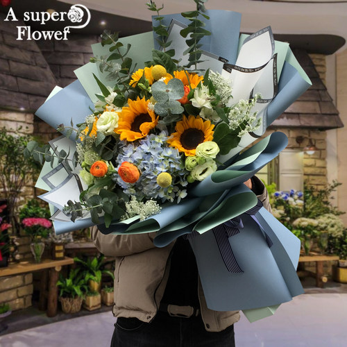 教师节杭州鲜花速递同城向日葵玫瑰花混搭花束生日订花店配送上门 - 图2