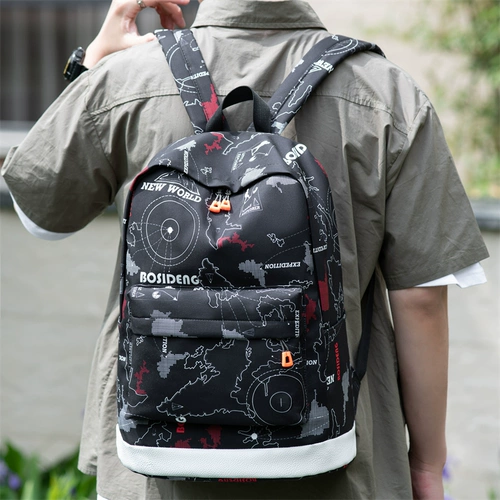 Японская мужская вместительная и большая сумка через плечо для путешествий для отдыха, школьный рюкзак, простой и элегантный дизайн, для средней школы, подходит для подростков, подходит для студента