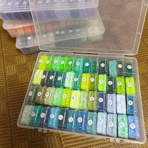拼豆豆收纳盒分装专用工具盒高透明小方盒加厚简约家用分格小盒子 - 图2