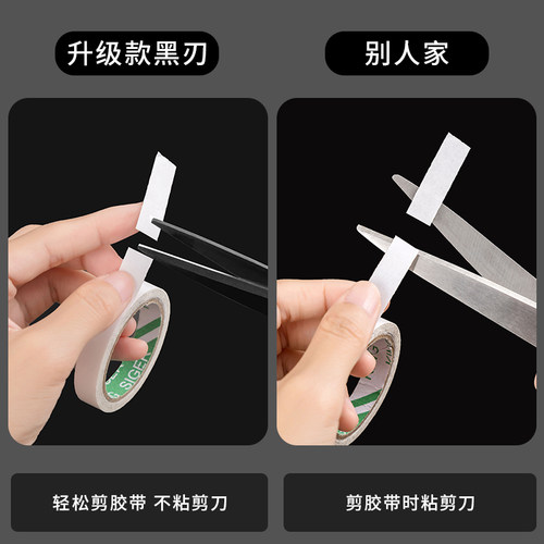 黑刃剪刀家用厨房专用剪办公不粘胶不锈钢手工剪学生用儿童剪纸刀 - 图2