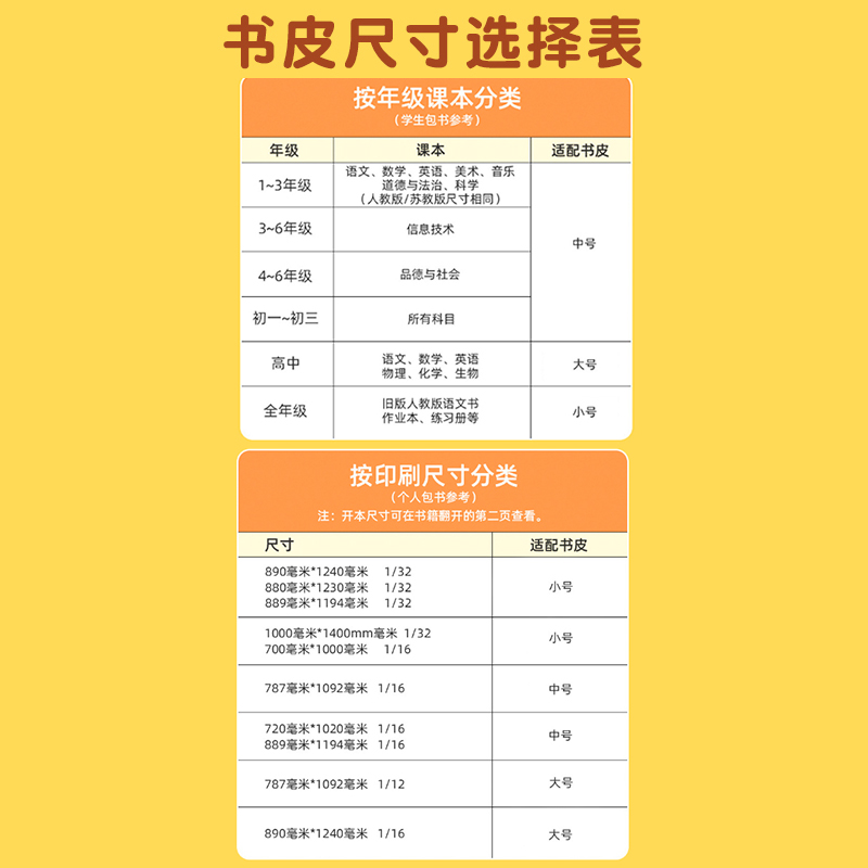 学生开学自粘书皮环保包书书皮书套磨砂包书膜透明书本课本保护套 - 图2