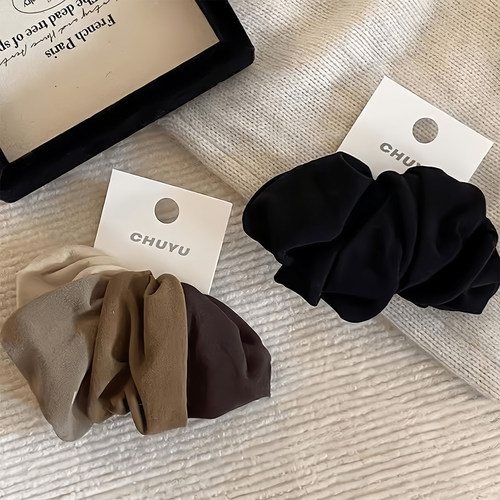 高弹力无缝超宽面膜肌头绳2025新款高马尾发绳皮筋女扎头发圈头饰 - 图1