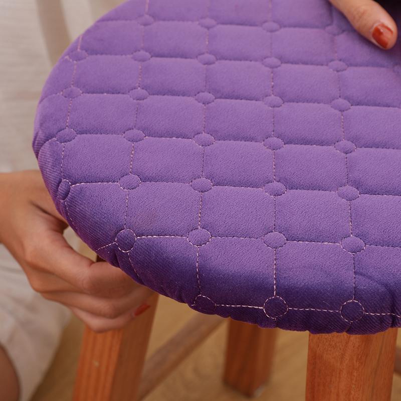 圆凳子套罩加厚坐垫安装便携四季通用家用学校餐厅圆形坐套简约