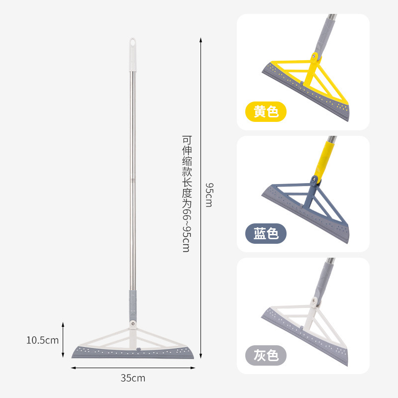 魔术扫把家用硅胶扫地拖把刮地板卫生间不粘头发笤帚扫帚刮水神器 - 图3
