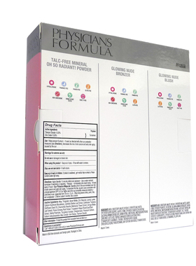 美国Physicians Formula PF裸妆腮红+修容+防辐射粉饼3件套装礼盒