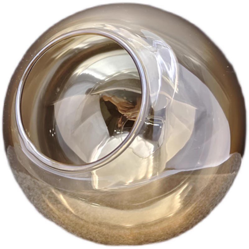 透明玻璃灯罩E27螺口吸顶灯吊灯台灯双孔上下开口彩色圆球形外壳 - 图3