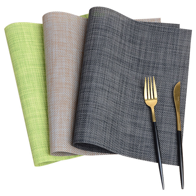 High-end PVC environmentally friendly woven color-free dining table mat