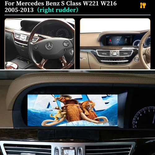 适用奔驰S级W221 S350 S400 S500 W216 S65右驾安卓车载中控导航 - 图0