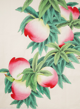 纯手绘牡丹荷花无款工笔画