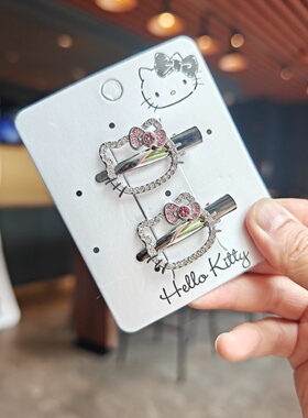 伊藤家卡通可爱凯蒂猫刘海夹少女心发夹Hello kitty学生边夹发饰