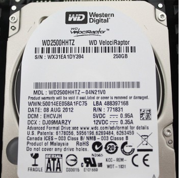 西部数据WD迅猛龙250G SATA6Gb/s 10000转企业级硬盘(WD2500HHTZ - 图0