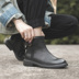 Booties nữ mùa xuân và mùa thu đơn bốt trẻ em mùa thu 2019 dây thun co giãn và giày da đế xuồng Chelsea - Giày ống giày boot nữ vascara Giày ống