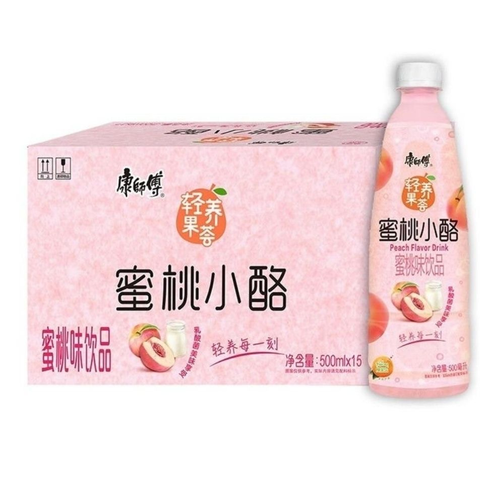 【1月】康师傅蜂蜜柚子茶芒果小酪蜜桃小酪500mlx15瓶整箱包邮-图1