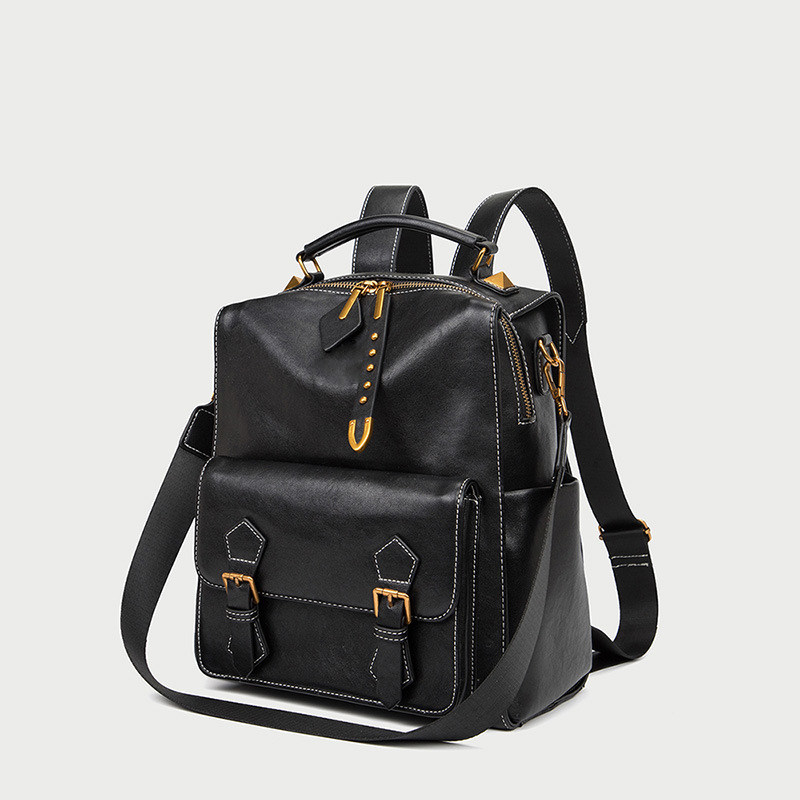 英伦风小众高级感双肩包女上班通勤大学生小书包2025新款皮质背包,淘宝优惠券,粉丝福利购,淘宝优惠卷