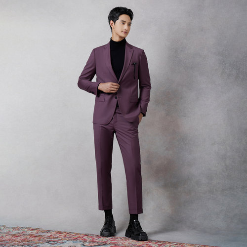 BONI/堡尼秋冬新品西服套装羊毛混纺西装商务修身西裤男AO622171A - 图1