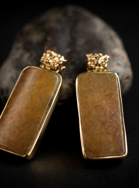 兽面平安无事牌和田玉纯银挂坠