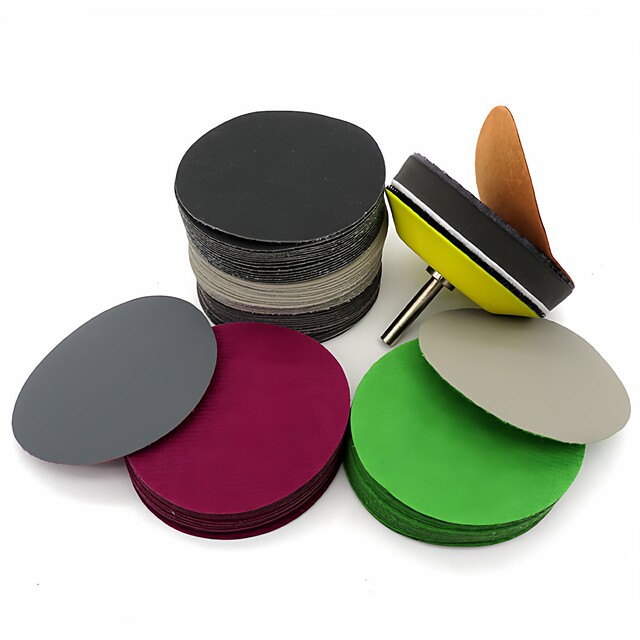 Flocking sandpaper 3 inches 4 inches water grinding disc self-adhesive 7000 10,000 mesh jade ornament car ultra-fine mirror polishing