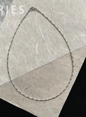 S925纯银项圈情侣高级项链意大利