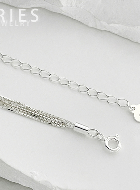 925纯银女唐草爱心项链