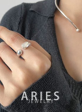 女生S925纯银冷淡风高级精致戒指