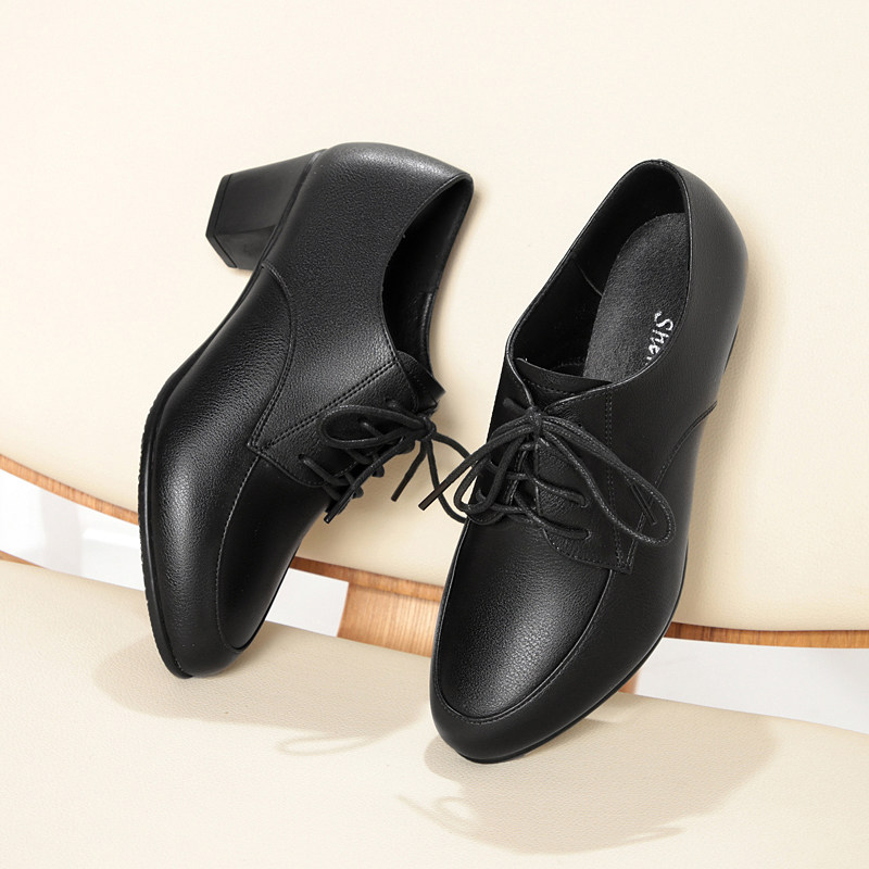 妈妈鞋软底女舒适春秋单鞋不累脚休闲中年中老年高跟真皮女士皮鞋,淘宝优惠券,粉丝福利购,淘宝优惠卷