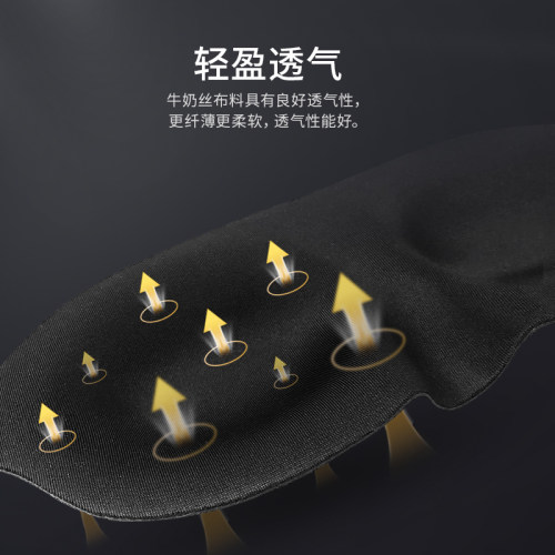零听遮光眼罩舒适睡眠透气遮光真丝护眼罩3D立体男女睡觉专用眼罩 - 图1