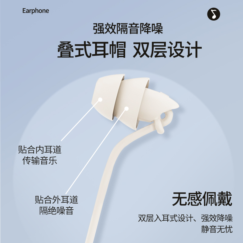 零听降噪耳机睡眠专用睡觉专业防噪音入耳式type静音耳塞超级隔音