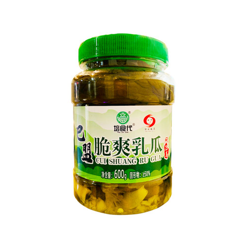 巴盟酸黄瓜咸菜脆爽乳瓜河套特产腌制农家下饭菜小咸菜600g罐装-图3