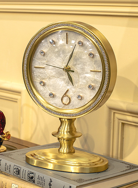 木南家居复古贝壳座钟家用客厅