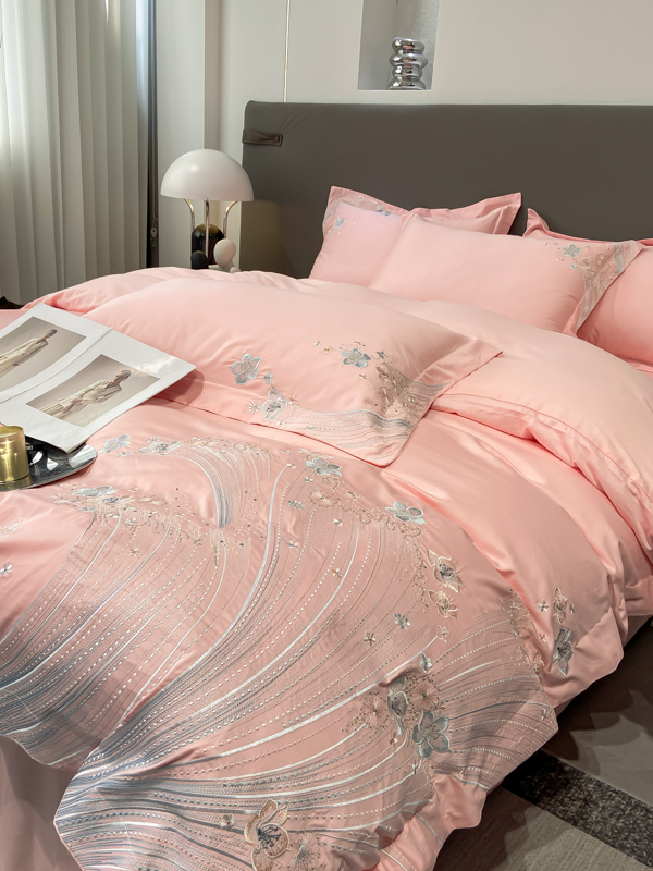 高端新疆长绒棉四件套100纯棉全棉小清新刺绣花被套床笠床上用品4,淘宝优惠券,粉丝福利购,淘宝优惠卷