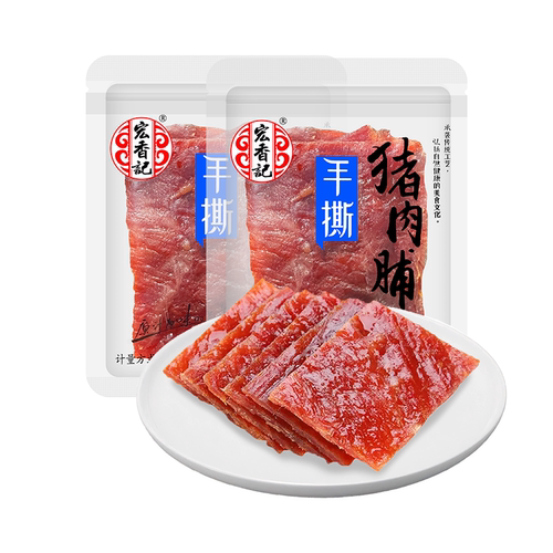 宏香记手撕猪肉脯500g散称重小包装即食猪肉干条福建香辣原味零食 - 图3