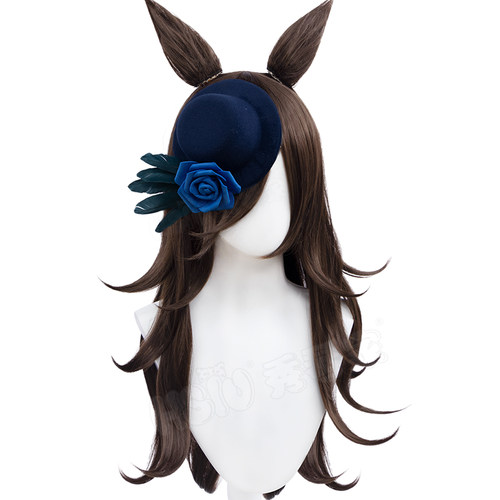 秀琴家 赛马娘Pretty Derby 米浴 cos假发 马耳兽耳帽子发饰尾巴 - 图3