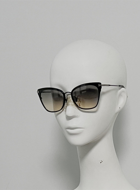 TF843 女式撞色钛金属太阳镜 超大框修脸墨镜 防过敏 25年新订单