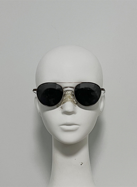 DU 登样品11 钛金属框配天然牛角饰片太阳镜 复古双梁小圆框墨镜