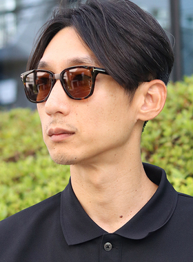 TF1213 意产定制板材太阳镜 复古钛金属中梁款修脸墨镜 25年新款