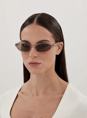 B和B 0402 意大利进口料猫眼太阳镜 超大窄框修脸墨镜 25年新款