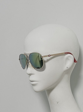 GF6034 猜女式飞行员款太阳镜蛤蟆镜大框修脸墨镜 细微瑕疵 清货