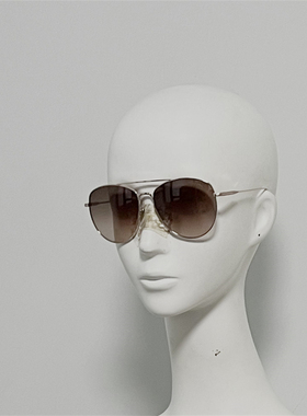 TF784 超轻钛金属框飞行员式太阳镜 蛤蟆镜 超大框修脸墨镜 样品