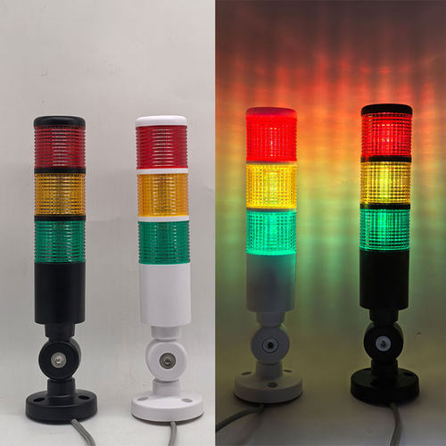 THND三3色层D50-3-CS-F机床工作信号灯带蜂鸣24V常闪亮警示灯220V - 图2