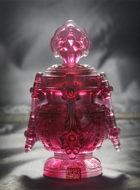 琉璃长寿宝瓶摆件 琉璃吉祥宝瓶