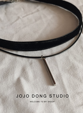 不褪色丝绒双层原宿choker黑丝绒项圈男女简约短款颈带锁骨链颈饰